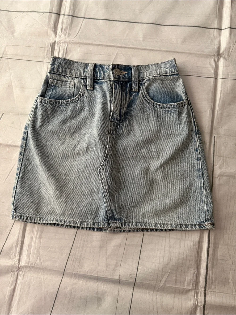 Old Navy Light Wash Denim Mini Skirt